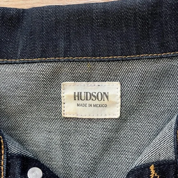 Hudson Signature Jean Jacket Denim Medium Dark Wash - Picture 5 of 10